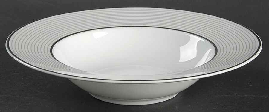 Crinoline Platinum Rim Soup Bowl by Raynaud-1