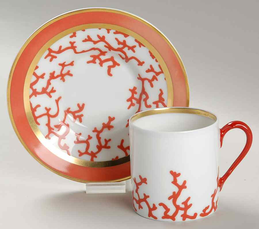Cristobal Flat Demitasse Cup & Saucer Set by Raynaud-1