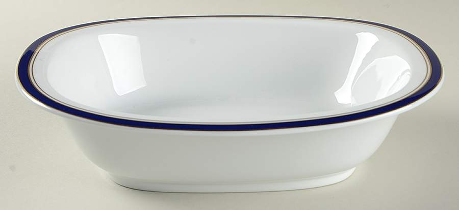 Diplomat Blue 9" Oval Vegetable Bowl by Raynaud-1