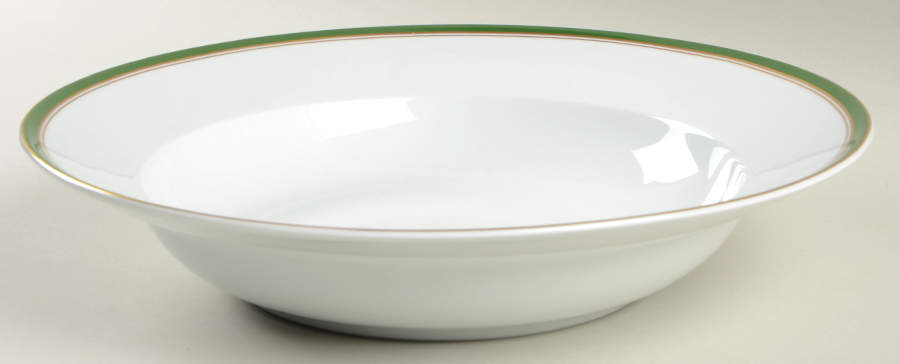 Diplomat Green 11" Pasta Serving Bowl by Raynaud-1