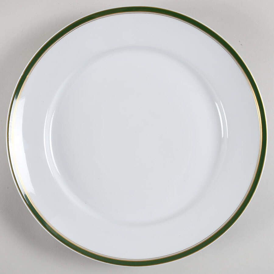 Diplomat Green 12" Chop Plate (Round Platter) by Raynaud-1
