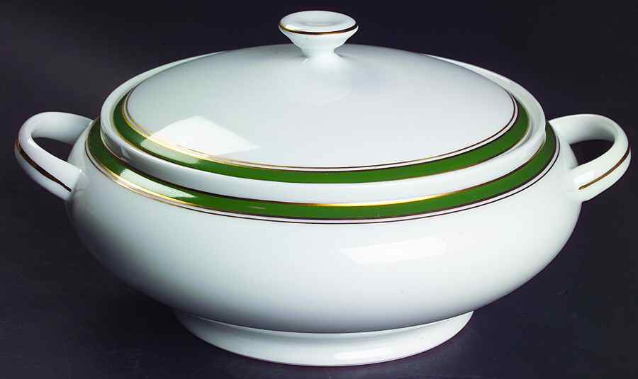 Diplomat Green Round Covered Vegetable by Raynaud-1