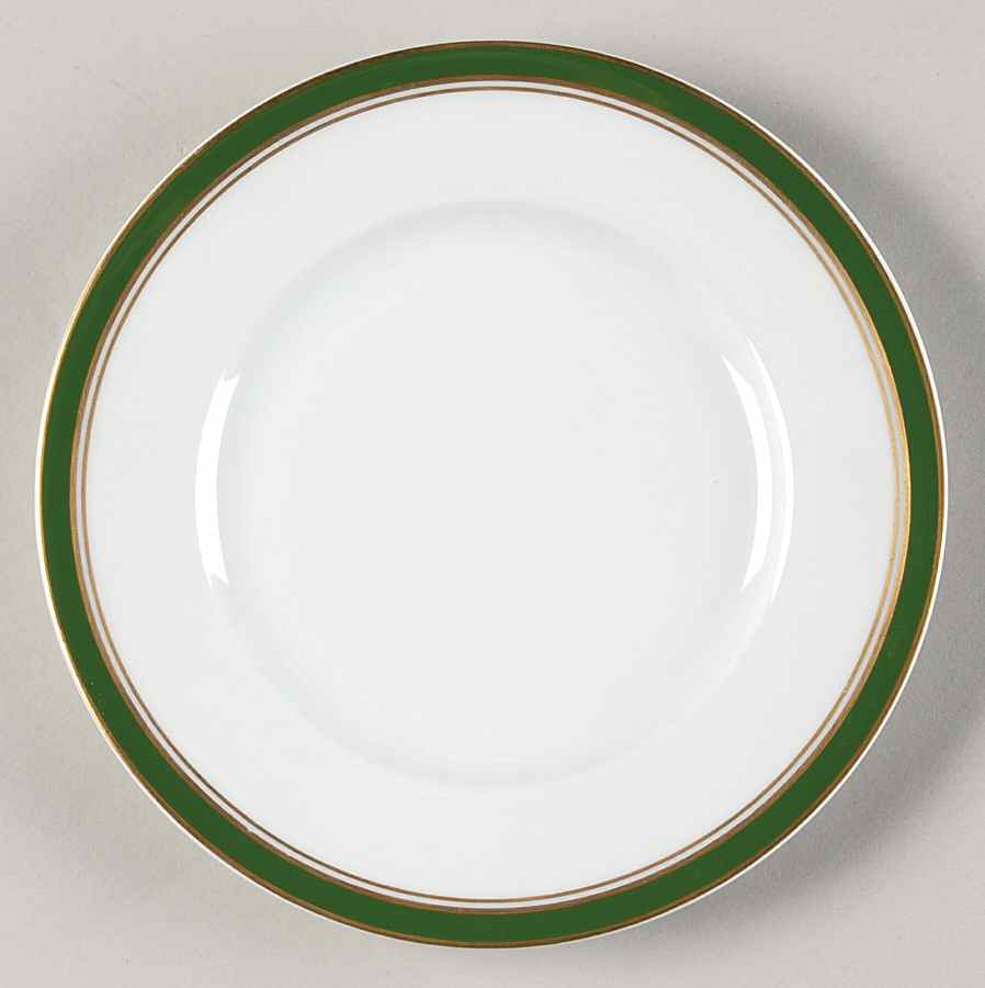 Diplomat Green Bread & Butter Plate by Raynaud-1