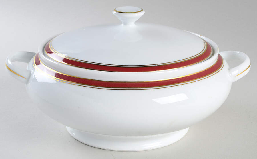 Diplomat Red Round Covered Vegetable by Raynaud-1
