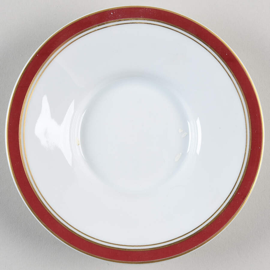 Diplomat Red Saucer for Demitasse Cup by Raynaud-1