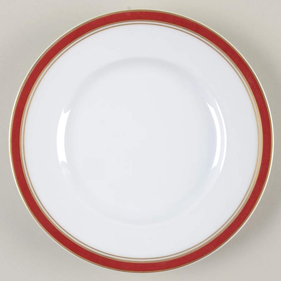 Diplomat Red Bread & Butter Plate by Raynaud-1