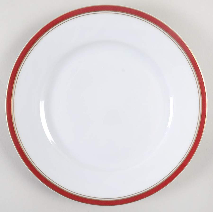 Diplomat Red Dessert Luncheon Plate by Raynaud-1