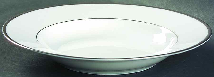 Fontainebleau Platinum (Verge) 8" Individual Pasta Bowl by Raynaud-1