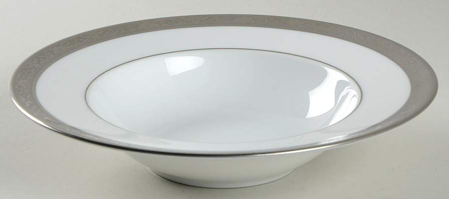 Ambassador Platinum (White) Rim Soup Bowl by Raynaud-1