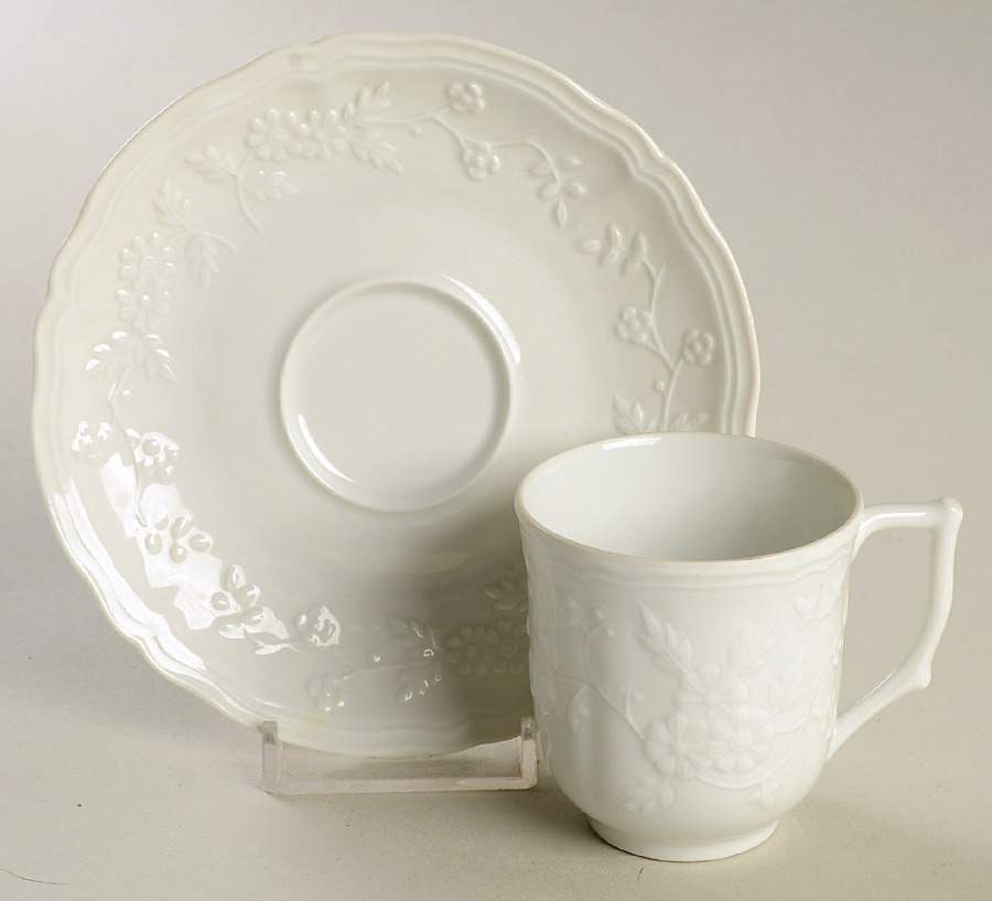Hawthorne Flat Demitasse Cup & Saucer Set by Raynaud-1