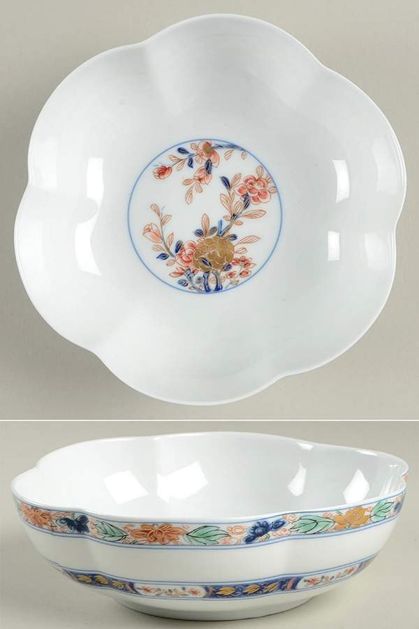 Koutani (White Background) Large Melon Bowl by Raynaud-1