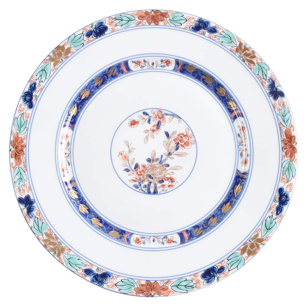 Koutani (White Background) Dinner Plate by Raynaud-1