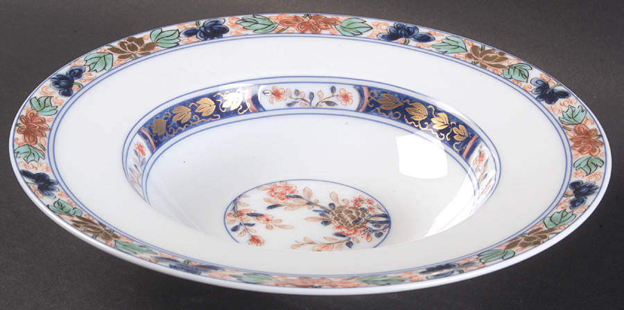 Koutani (White Background) Rim Soup Bowl by Raynaud-1