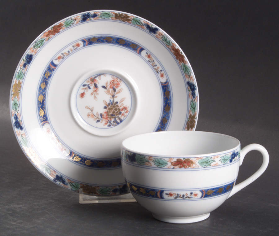 Koutani (White Background) Flat Cup & Saucer Set by Raynaud-1