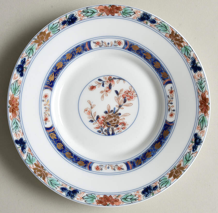 Koutani (White Background) Saucer for Flat Cup by Raynaud-1