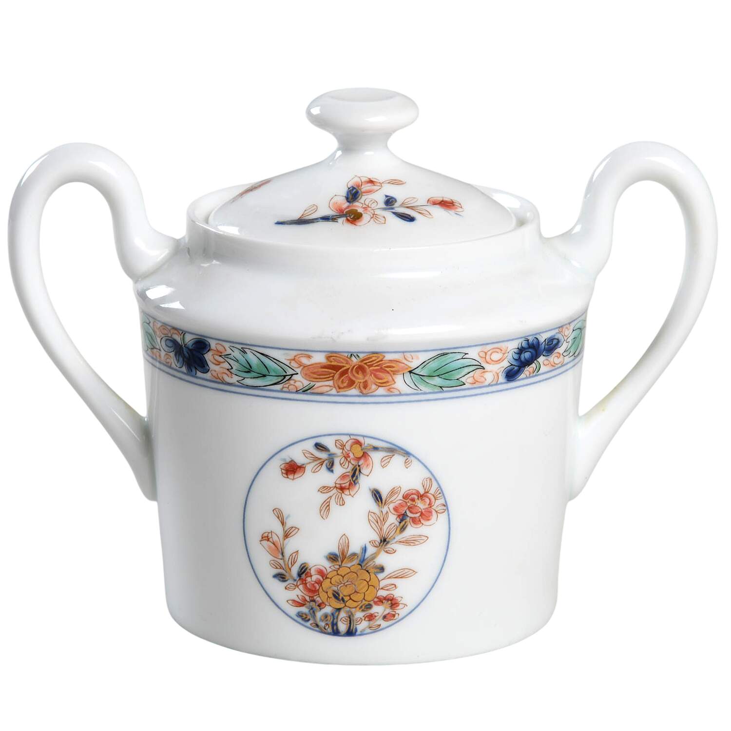 Koutani (White Background) Sugar Bowl & Lid by Raynaud-1