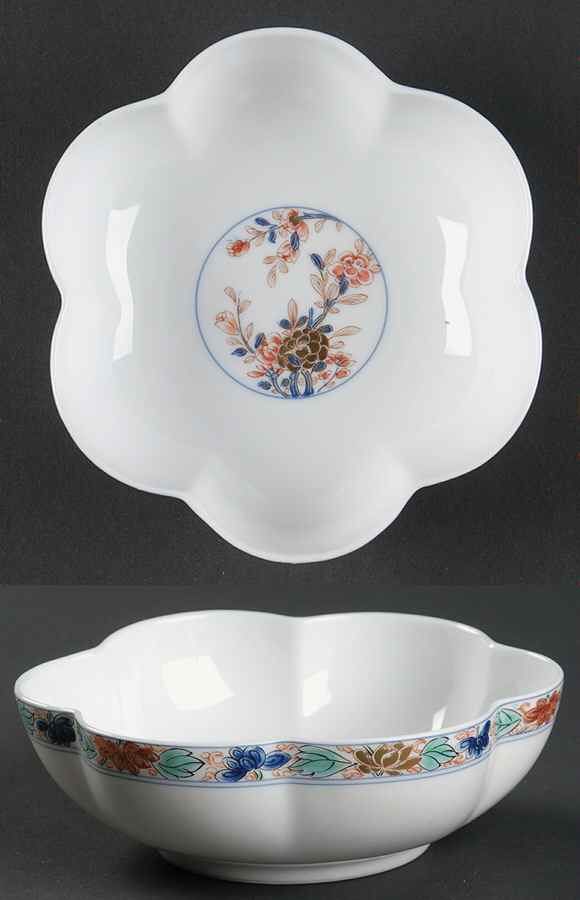 Koutani (White Background) Medium Melon Bowl by Raynaud-1