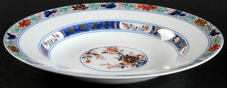 Koutani (White Background) Large Rim Soup Bowl by Raynaud-1