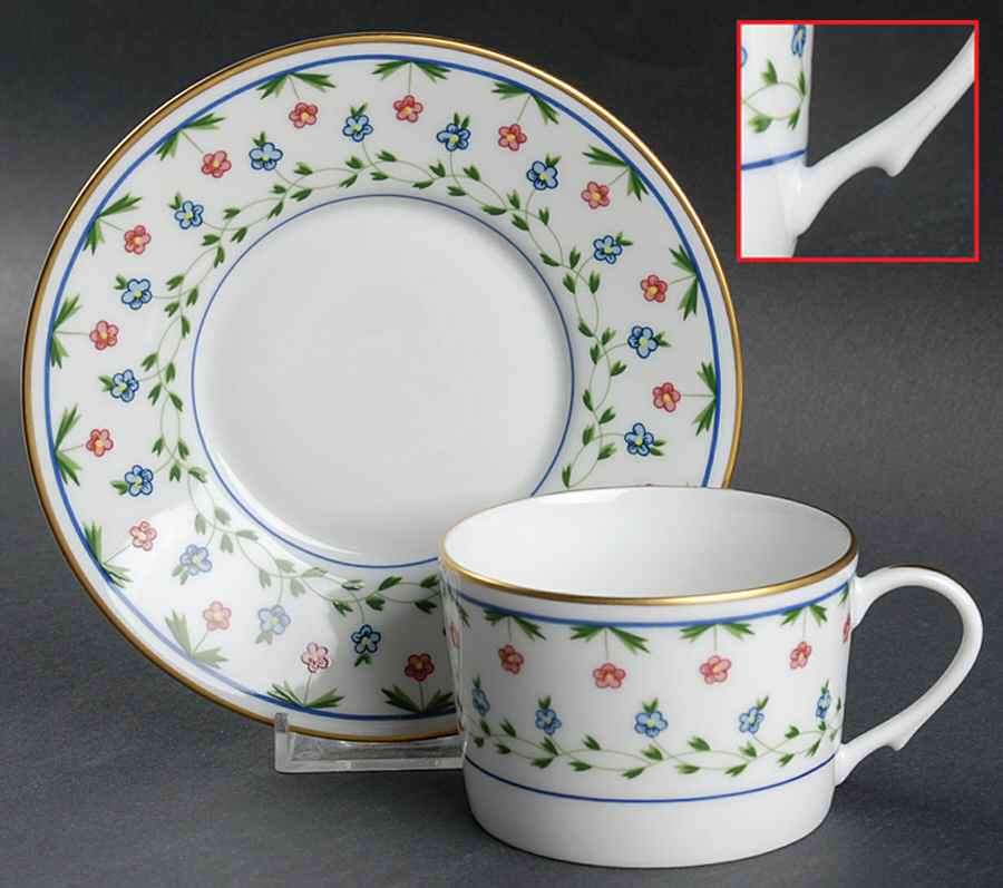 Lafayette Flat Cup & Saucer Set by Raynaud-1