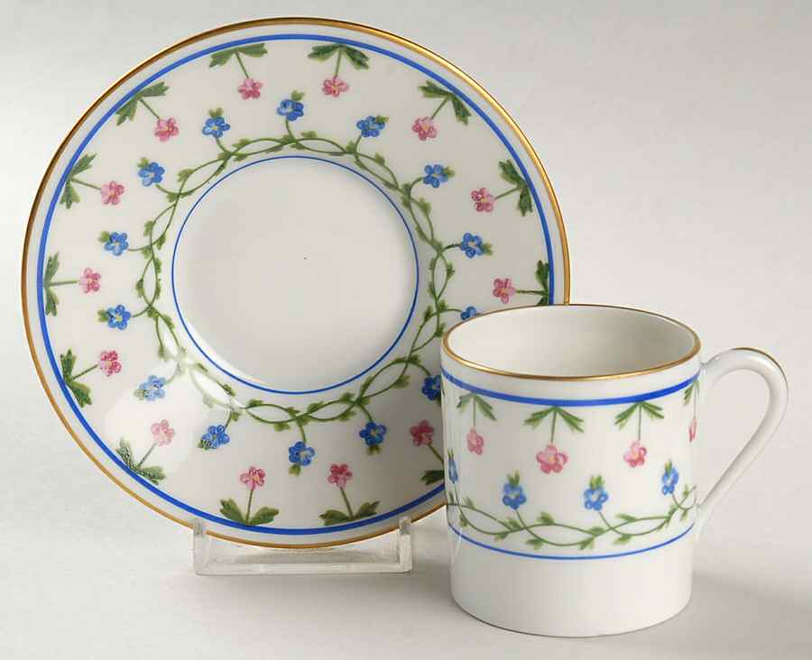Lafayette Flat Demitasse Cup & Saucer Set by Raynaud-1