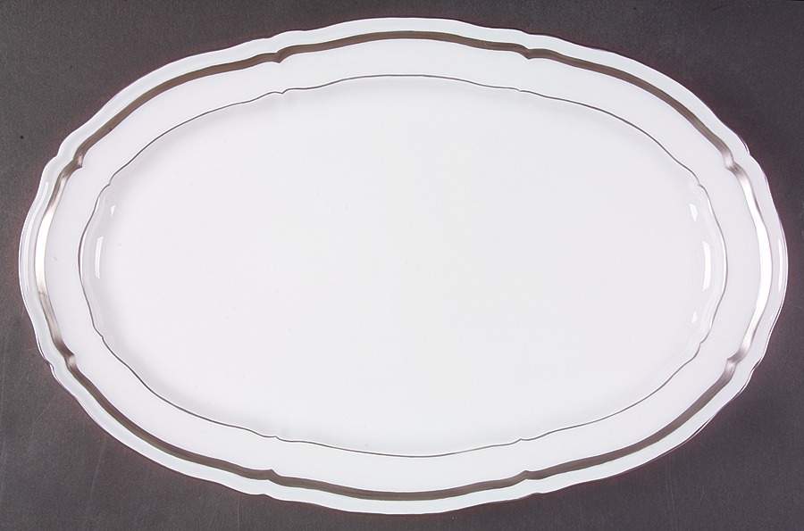 Marie Antoinette Platinum 16" Oval Serving Platter by Raynaud-1