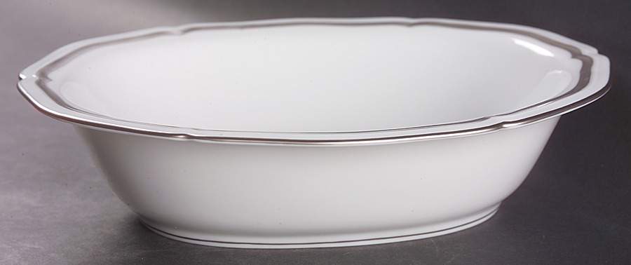 Marie Antoinette Platinum 10" Oval Vegetable Bowl by Raynaud-1