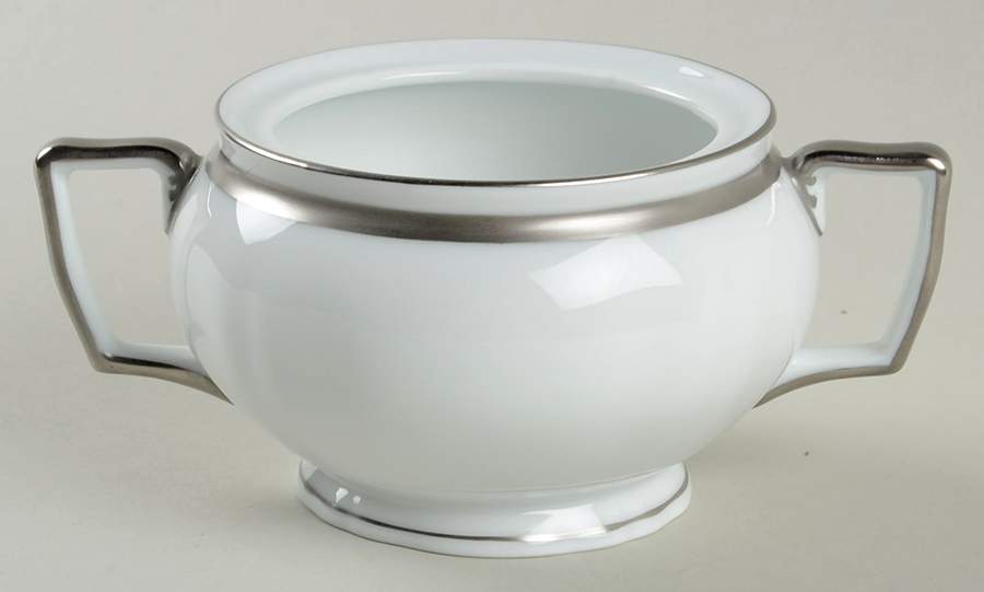 Marie Antoinette Platinum Sugar Bowl No Lid by Raynaud-1