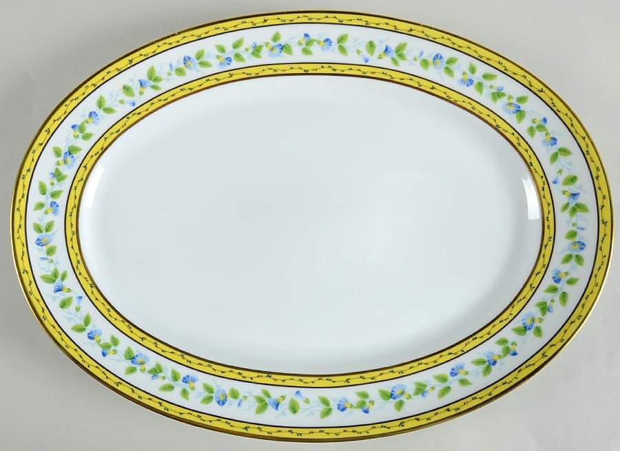 Morning Glory (Spray) 16" Oval Serving Platter by Raynaud-1
