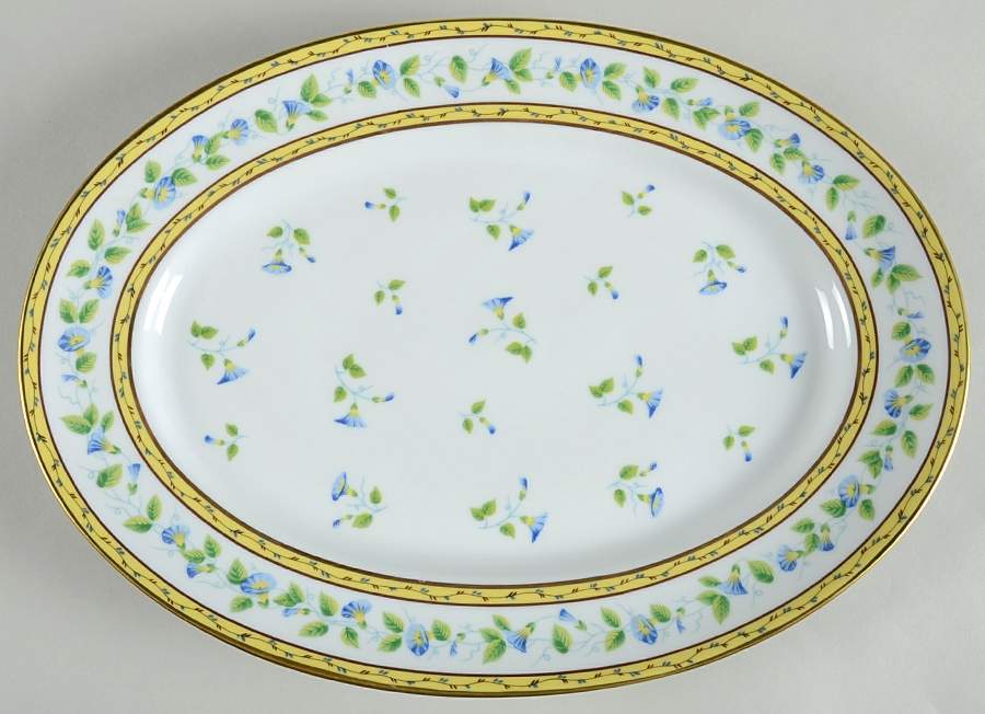 Morning Glory (Spray) 14" Oval Serving Platter by Raynaud-1