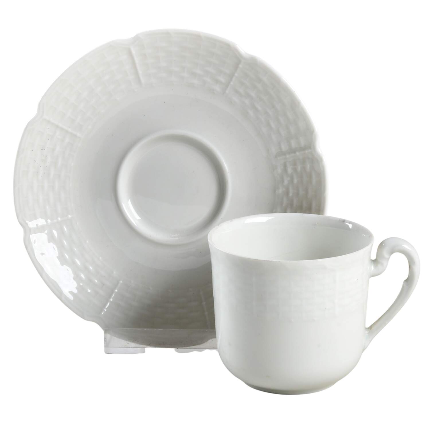 Osier Flat Demitasse Cup & Saucer Set by Raynaud-1