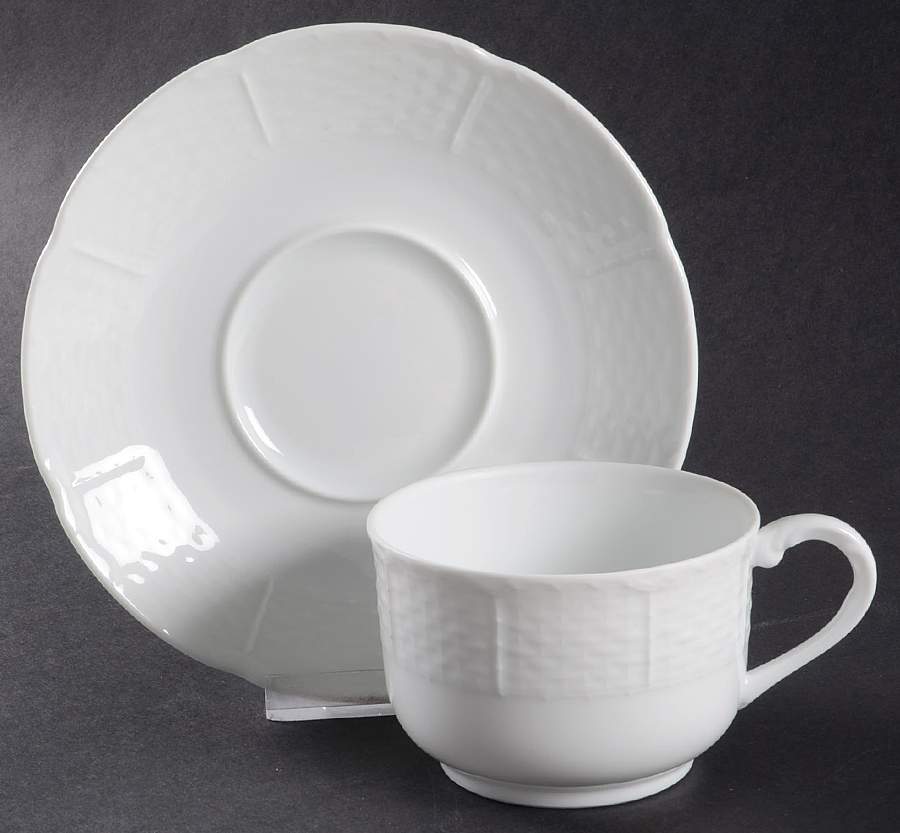 Osier Flat Cup & Saucer Set by Raynaud-1