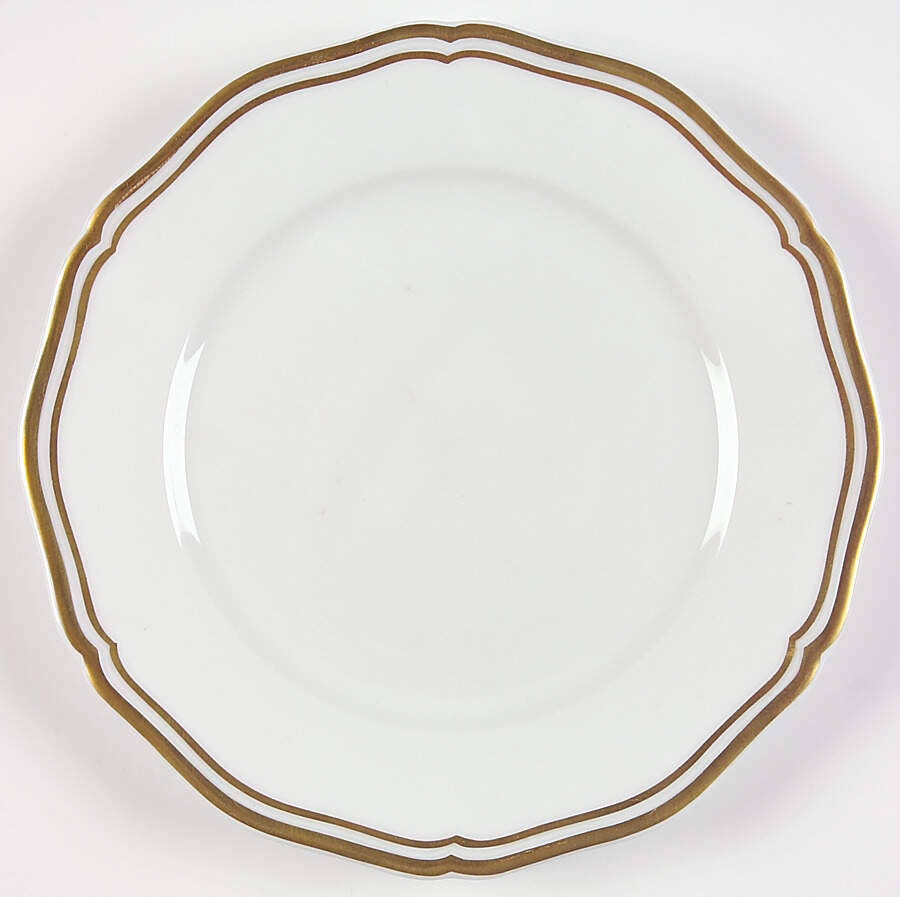 Polka White (Gold Trim) Salad Plate by Raynaud-1