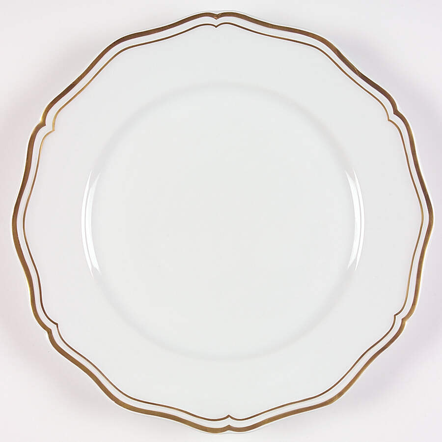Polka White (Gold Trim) Service Plate (Charger) by Raynaud-1