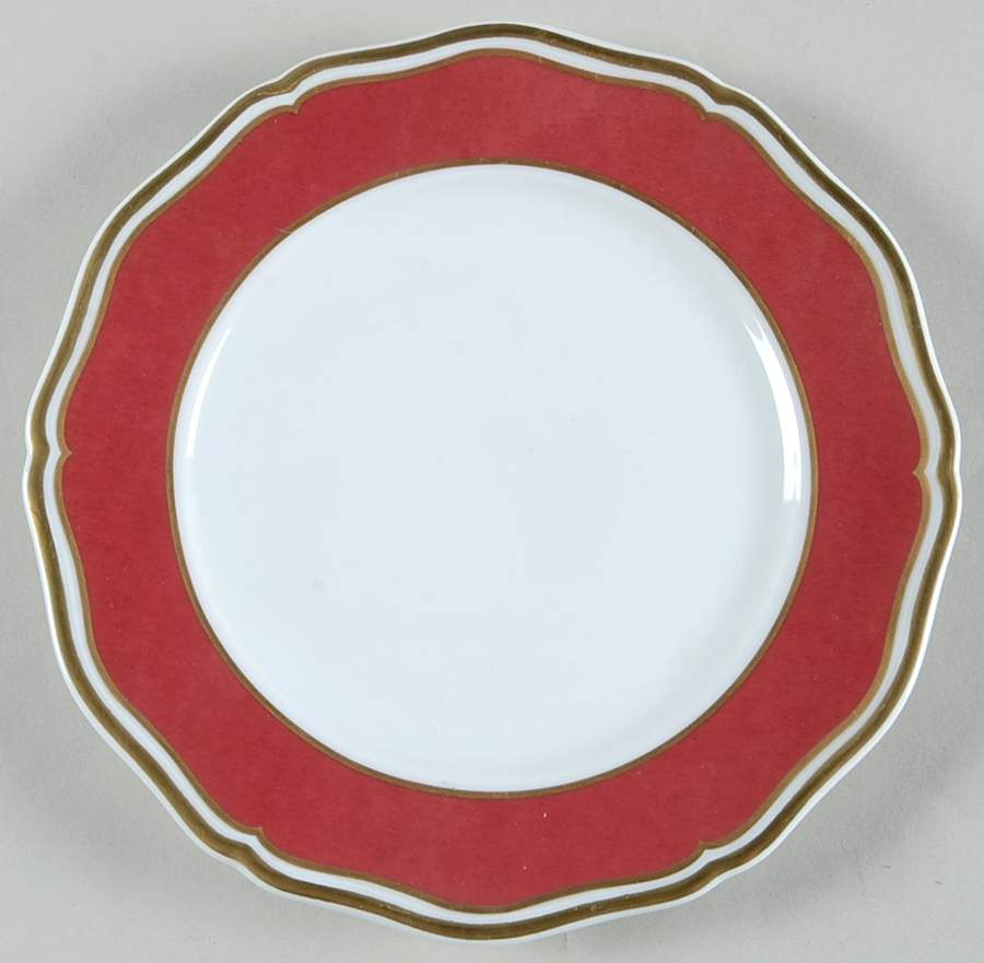 Polka Red Salad Plate by Raynaud-1