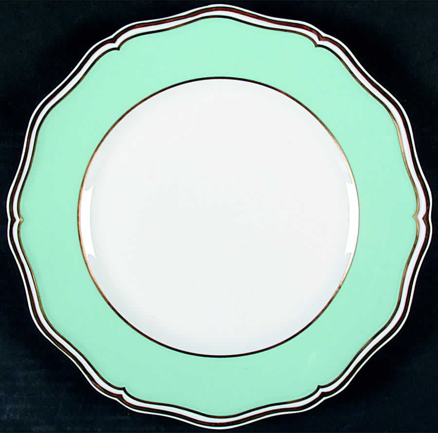 Polka Green Dinner Plate by Raynaud-1