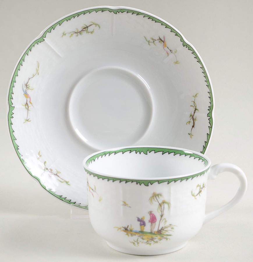 Si Kiang Flat Cup & Saucer Set by Raynaud-1