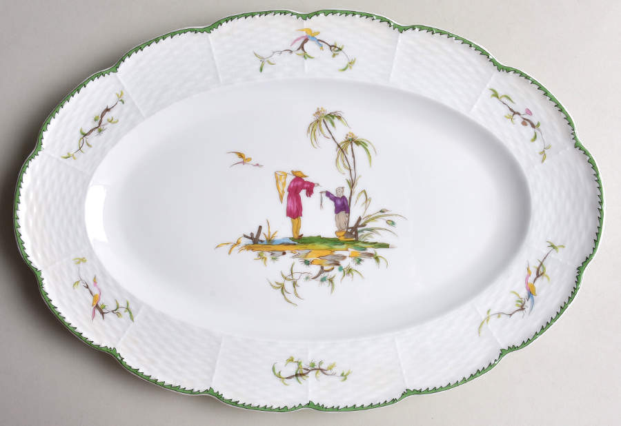 Si Kiang 14" Oval Serving Platter by Raynaud-1
