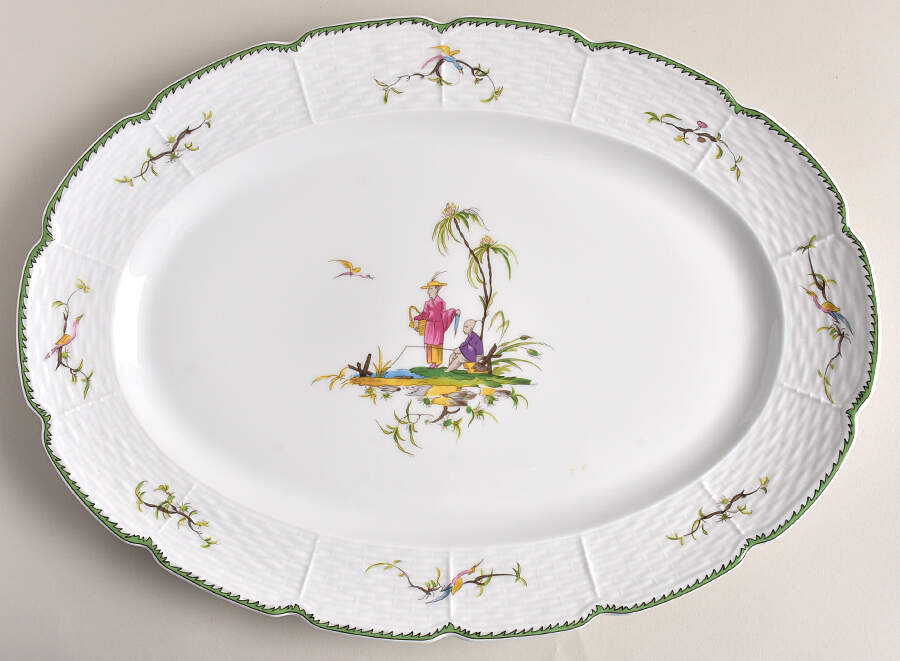 Si Kiang 16" Oval Serving Platter by Raynaud-1