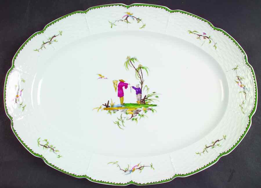 Si Kiang 16" Oval Serving Platter by Raynaud-1