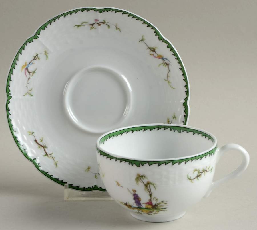Si Kiang Flat Cup & Saucer Set by Raynaud-1