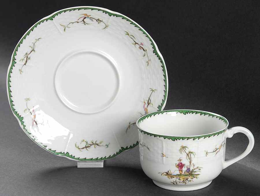 Si Kiang Flat Cup & Saucer Set by Raynaud-1