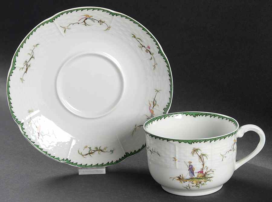Si Kiang Flat Cup & Saucer Set by Raynaud-1