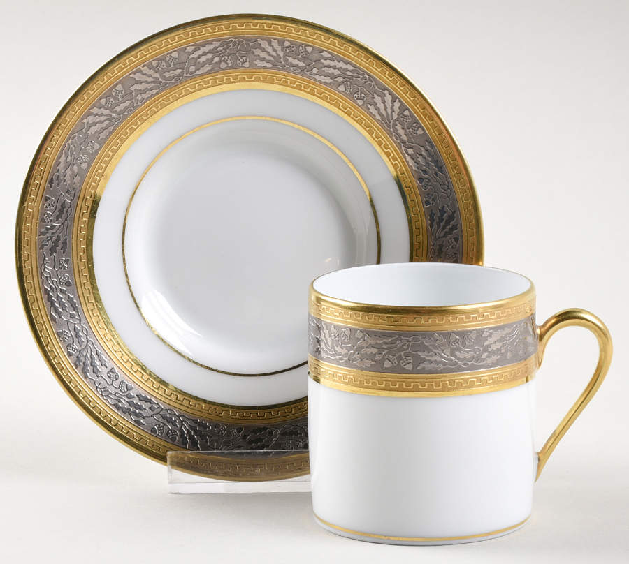 Pluton Flat Demitasse Cup & Saucer Set by Raynaud-1