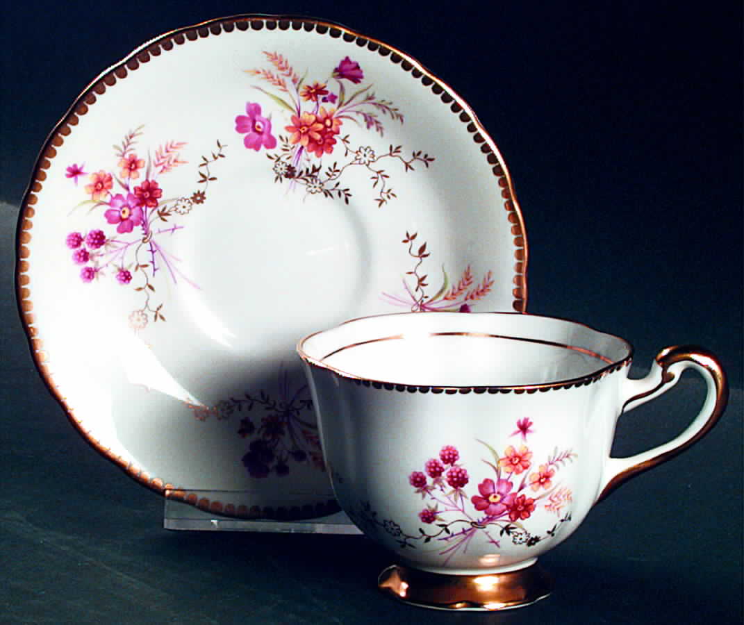 4605a Footed Cup & Saucer Set by Royal Chelsea-1