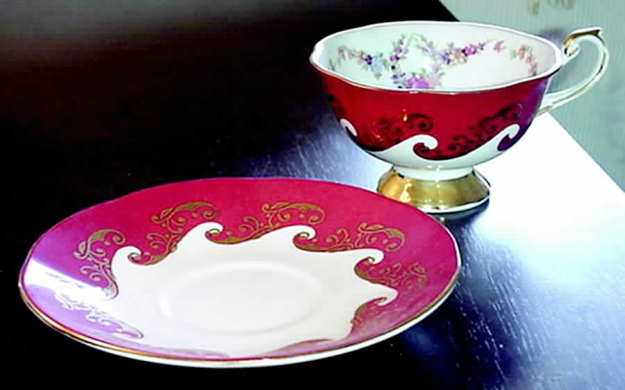 Emperor Footed Cup & Saucer Set by Rosina-Queens-1