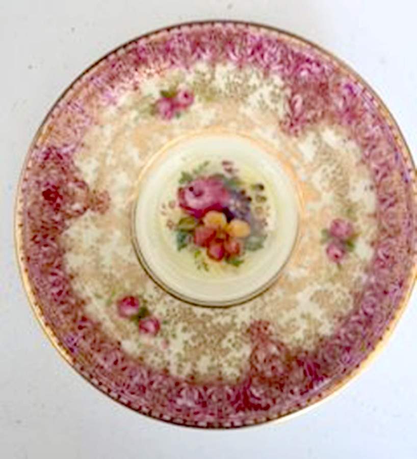 Z277 Red Saucer by Royal Worcester-1