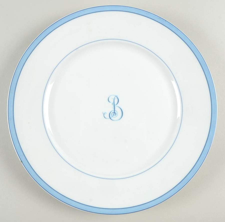 Tropic Blue (Monogram) Dinner Plate by Raynaud-1
