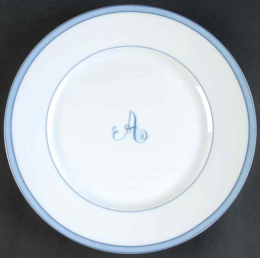 Tropic Blue (Monogram) Dinner Plate by Raynaud-1