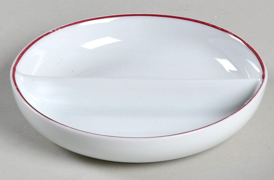 Tropic Pink (No Monogram) Divided Sauce/Side Dish by Raynaud-1