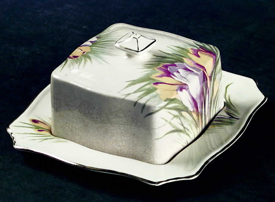 Crocus Square Covered Butter by Royal Winton-1